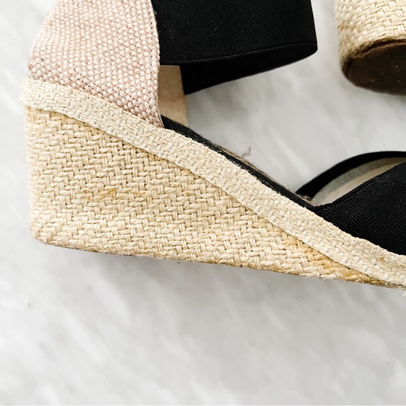 RALPH LAUREN Black Elastic Wedges - Picture 3 of 4